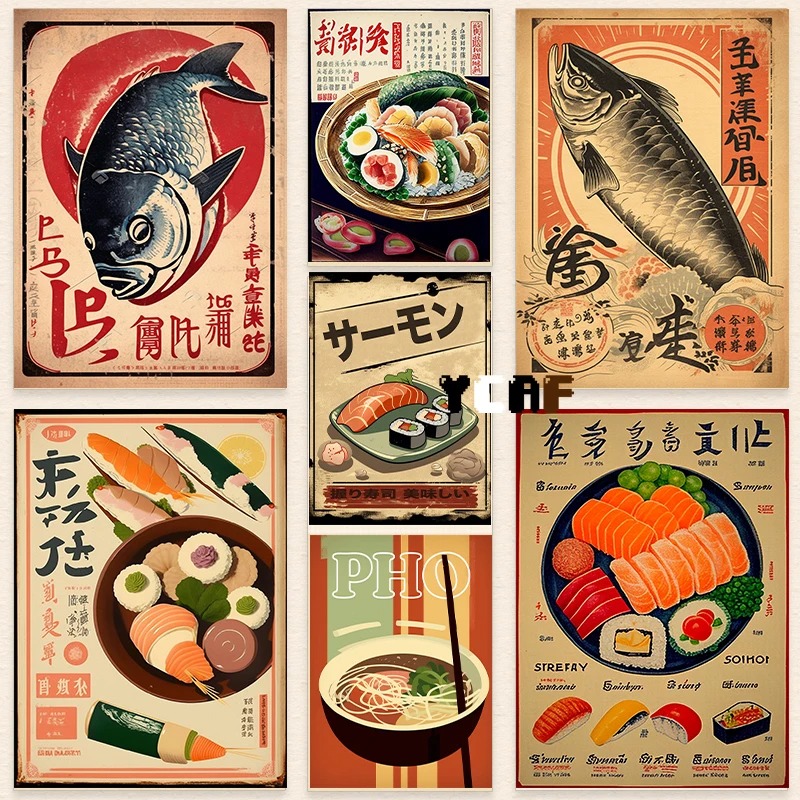 Japanese Lifestyle Food - Vintage Japanese Food Poster Canvas Printing