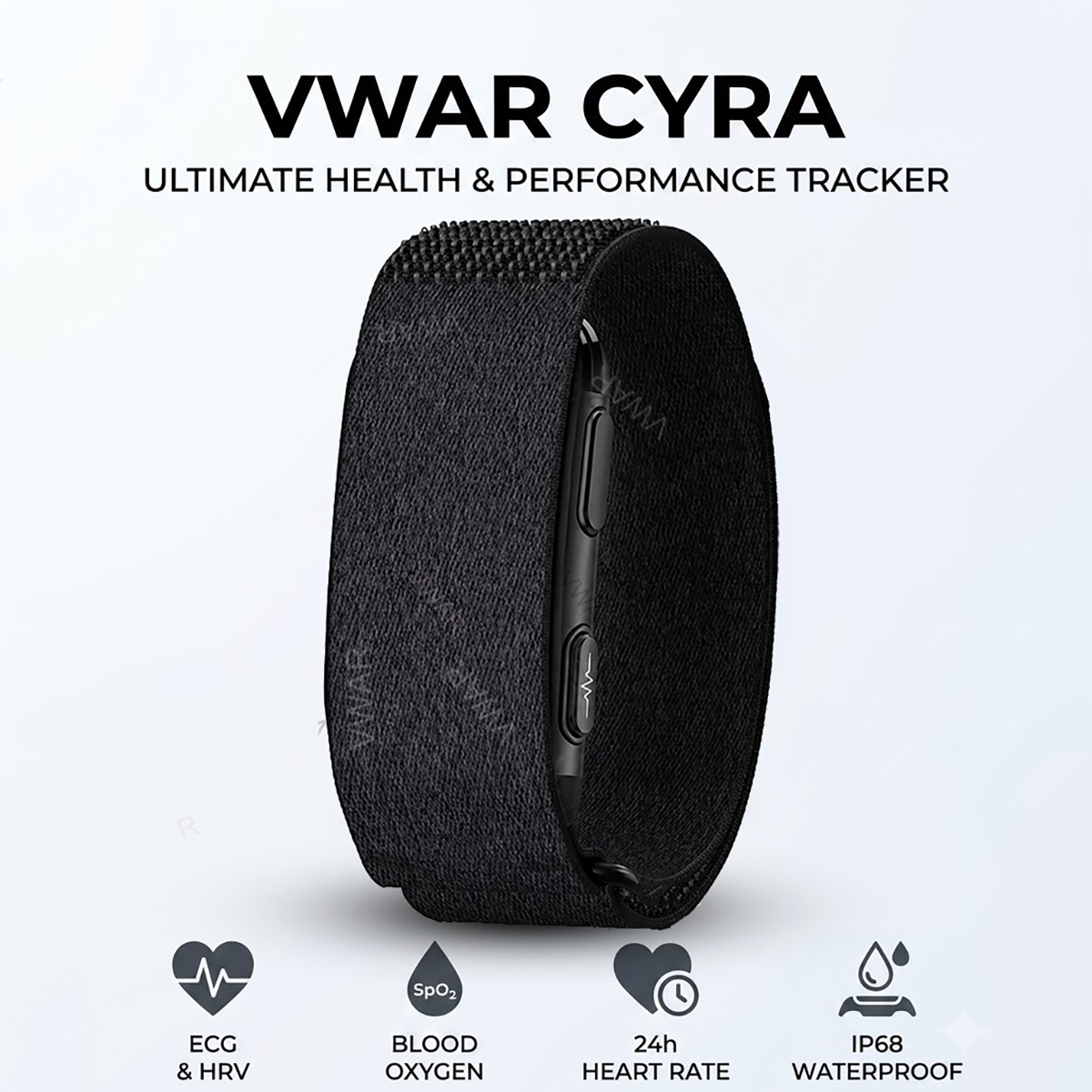 Japanese Lifestyle Called - VWAR CYRA Bezecranowy Tracker Fitness ECG+HRV