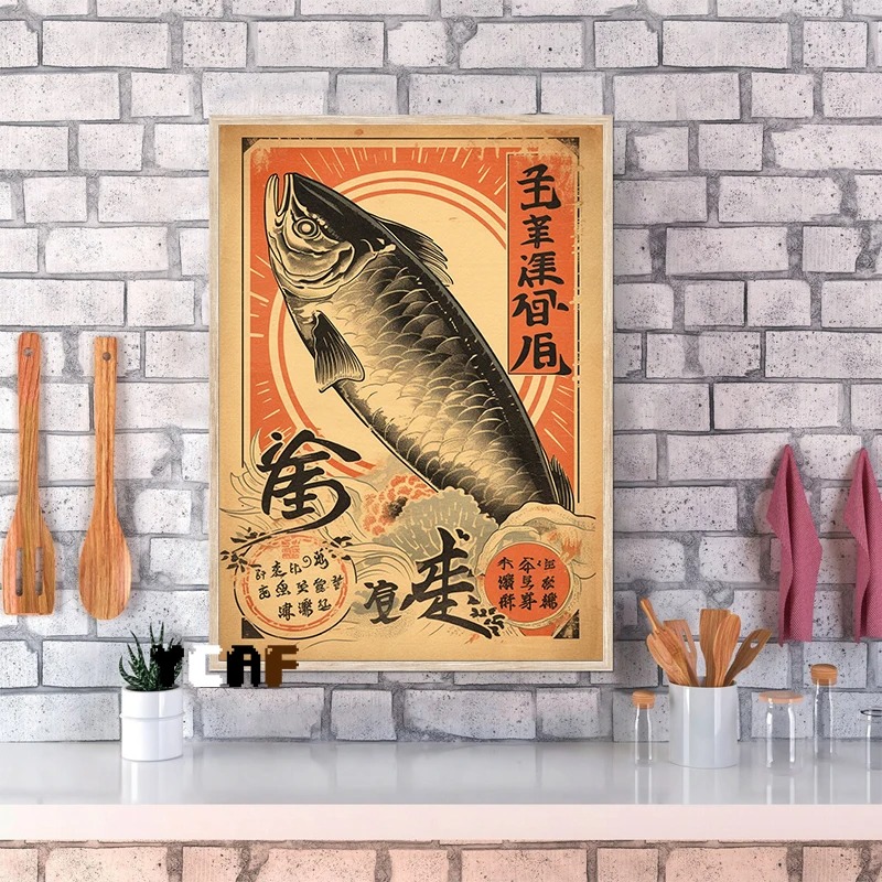 Vintage Japanese Food Poster C – Japanese Lifestyle Food recenzja i cena