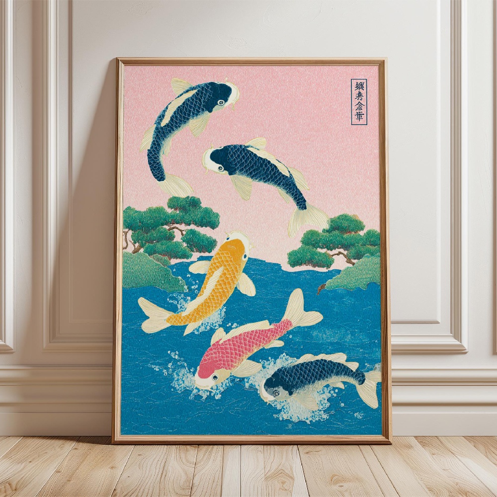 Plakat z japońskim karpiem Koi – Japanese Zen Lifestyle recenzja i cena