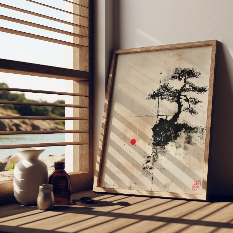 Japanese Ink Style Zen Bonzai  – Japanese Zen Lifestyle recenzja i cena